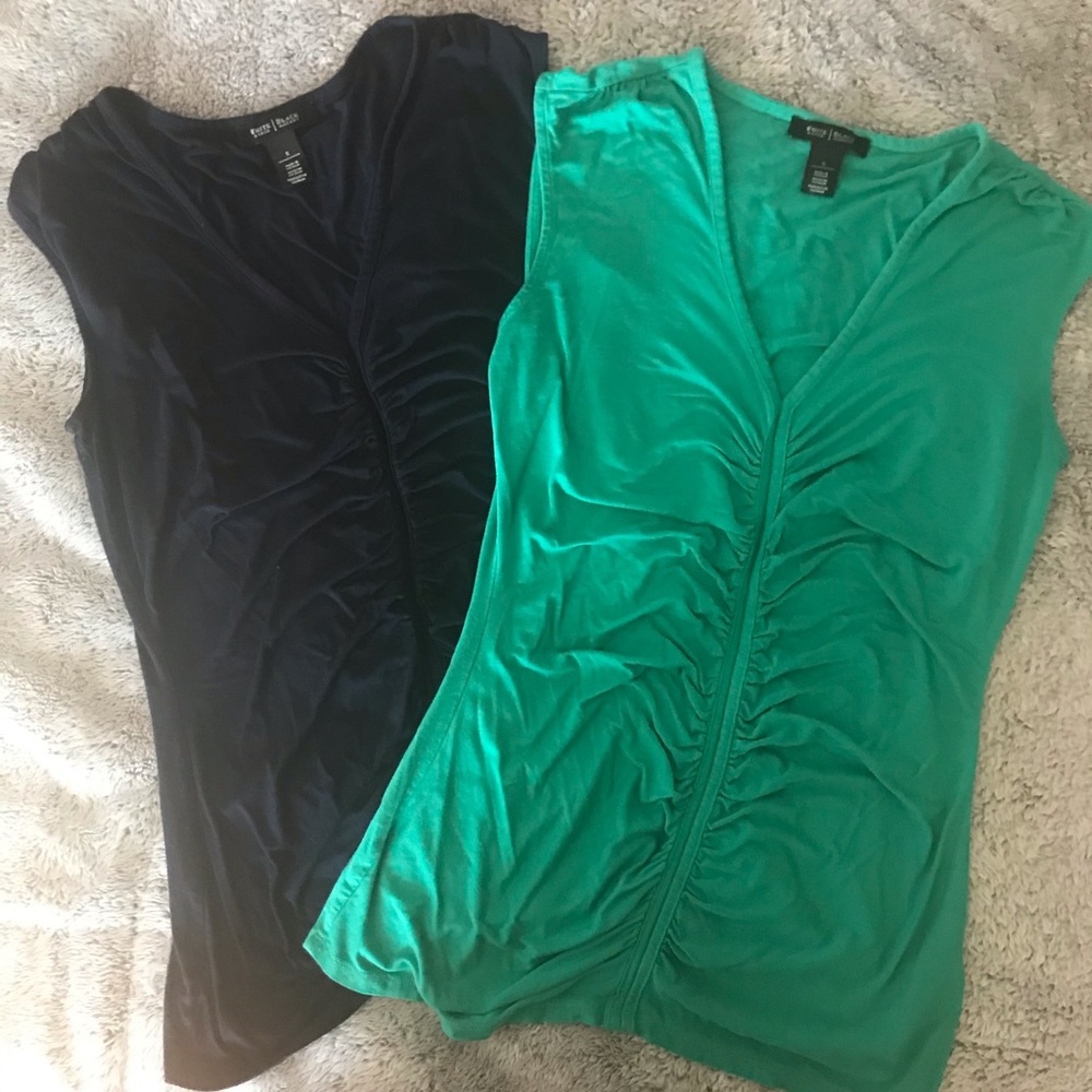 2 White House Black Market sleeveless shirts